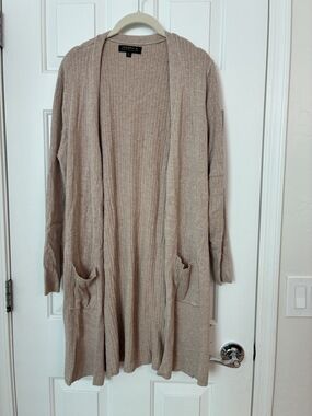 Joseph A. Taupe Duster Cardigan